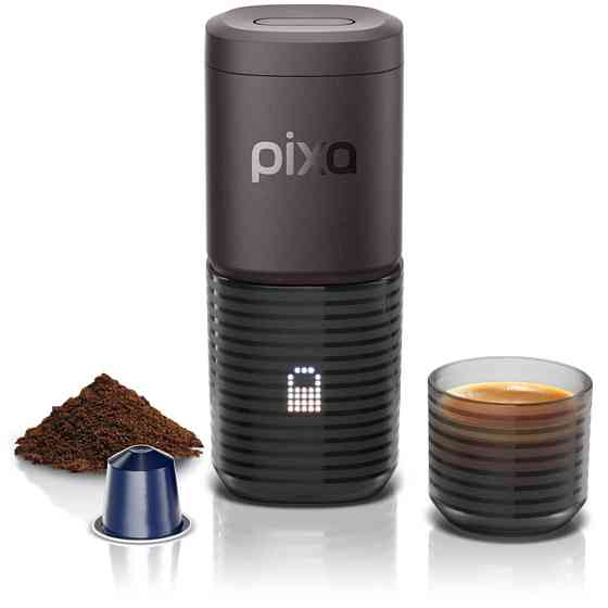 Портативна електрична еспресо-кавоварка Wacaco Pixapresso для меленої кави та капсул, темний бурґунд Київ