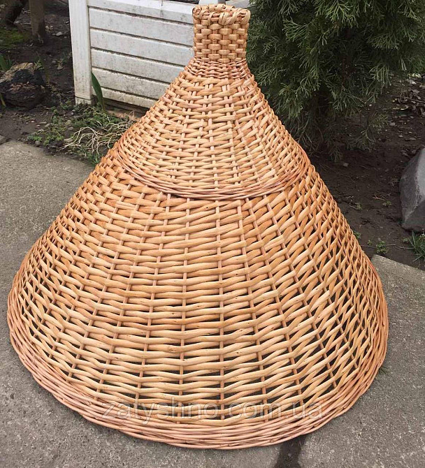 Конусна люстра плетена | люстра з лози /плетена люстри в кафе Київ - фото 4