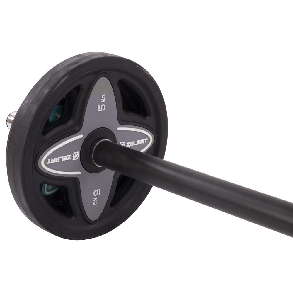 Штанга для фітнесу й аеробіки на 20 кг Record 7216 довжина-1,3 мм 28 кг Київ - фото 5