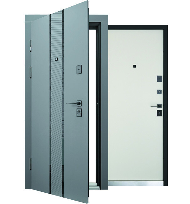 Входная дверь Abwehr Megapolis MG Valensia 574/0 Титан софт + Слоновая кость супермат 860*2050 мм Киев - изображение 3