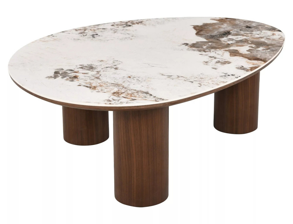 Журнальний столик ADELIS білий PANDORO/горіх 110*80 Днепр - изображение 2