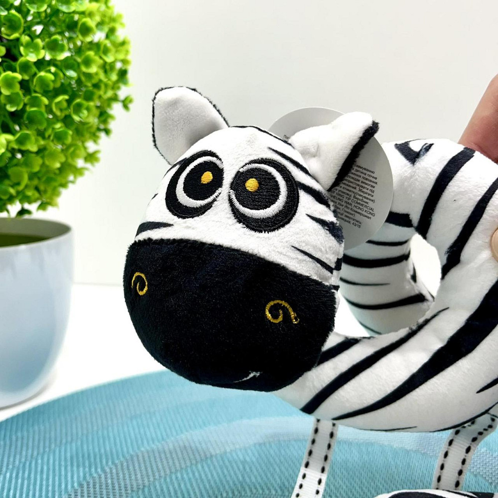 Підвіска-спіраль на візок Limo Toy Тварина 26 см Чорно-біла (rat58) Чернігів - фото 7