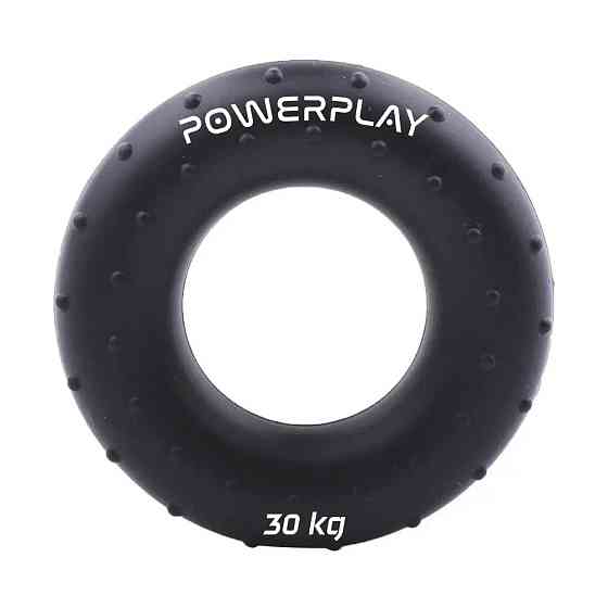 Еспандер кистьовий силіконовий PowerPlay PP-4338 Hand Grip Hard 30 кг (Чорний) Луцьк