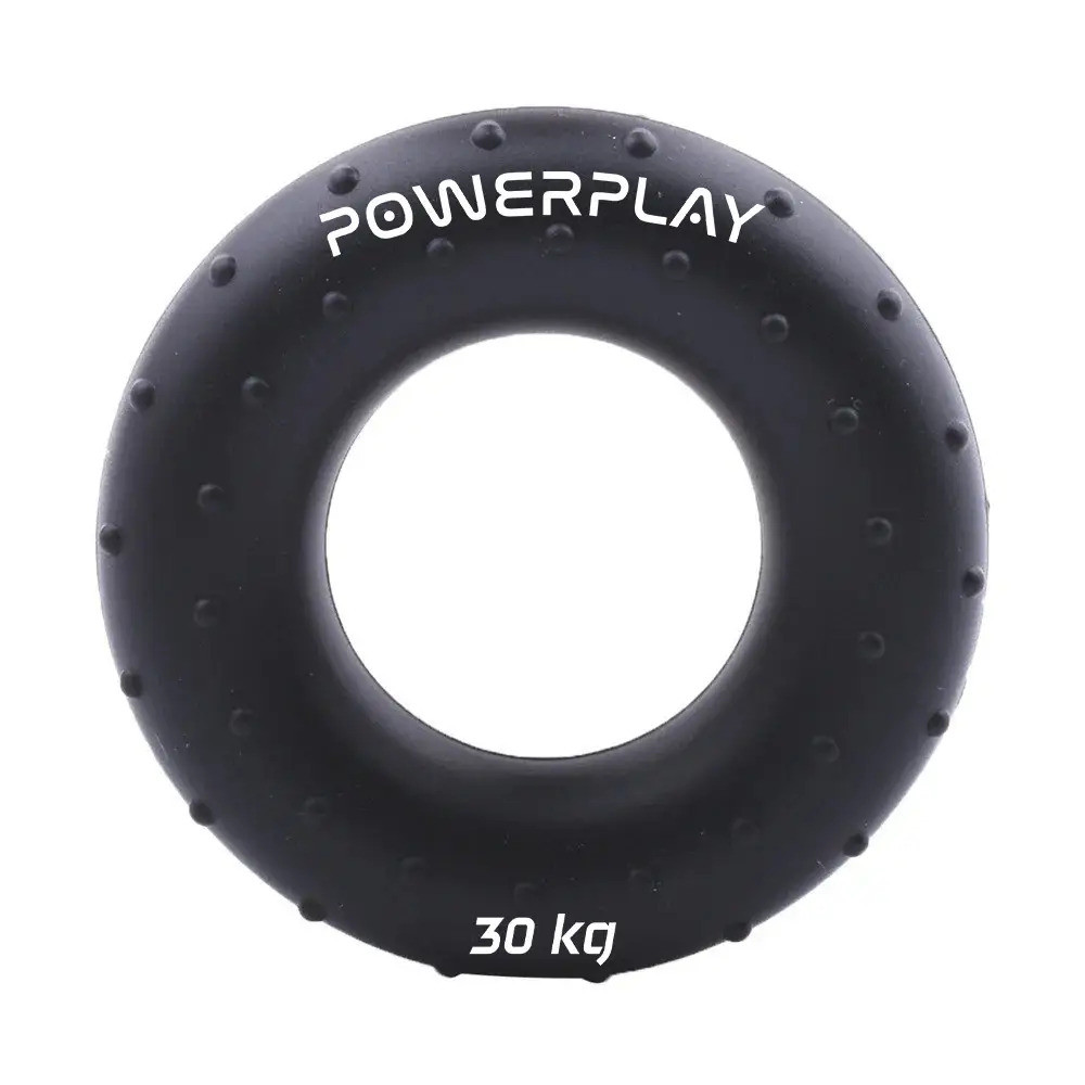 Эспандер кистевой силиконовый PowerPlay PP-4338 Hand Grip Hard 30 кг (Черный) Луцк - изображение 1