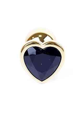 Анальна пробка Jawellery Gold Heart PLUG-Black Sex Aura Київ