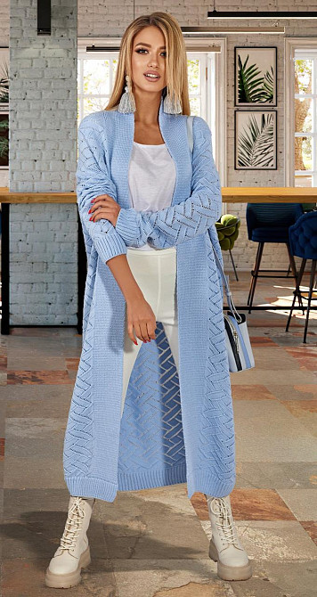 Ажурний в'язаний кардиган (42-46) Київ - фото 1