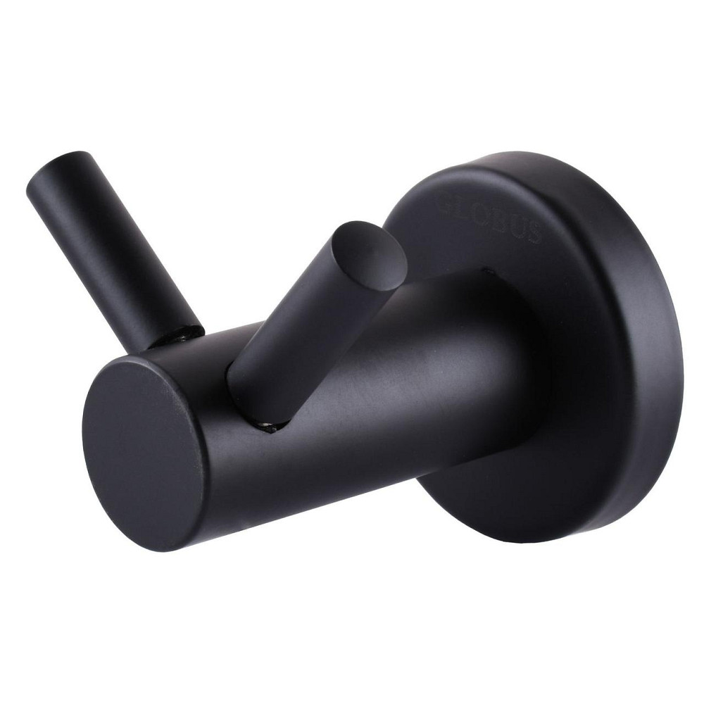 Гачок подвійний Globus Lux BS8415 чорний матовий SUS304 (000021193) Київ - фото 1