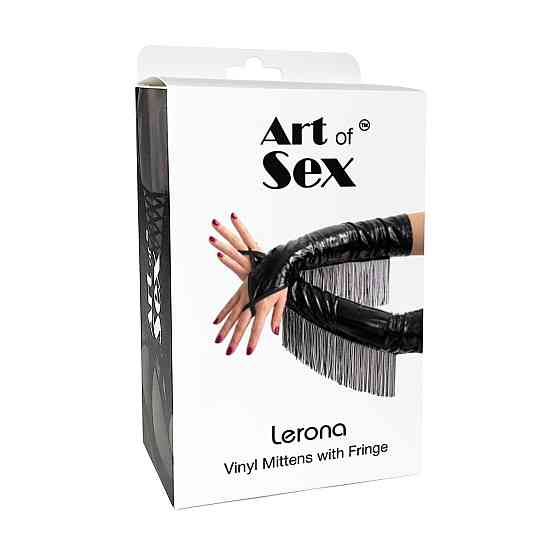 Вінілові мітенки Art of Sex - Lerona, розмір M, колір червоний Sex Aura Київ