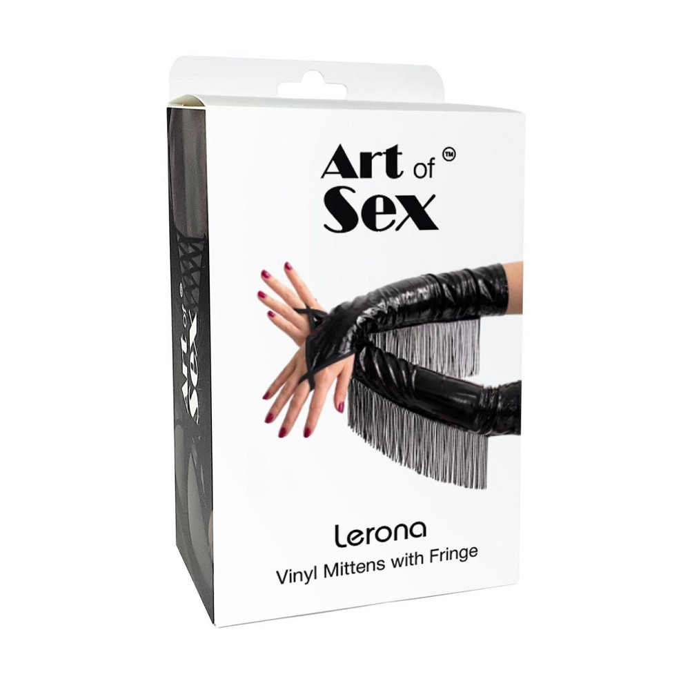 Вінілові мітенки Art of Sex - Lerona, розмір M, колір червоний Sex Aura Київ - фото 3