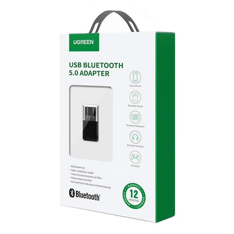 Адаптер Bluetooth 5.0 USB  RTL8761BUV CM390 UGREEN Black Винница - изображение 3
