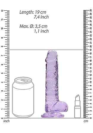 Фалоімітатор - Realrock Dildo 7" Purple Sex Aura Київ