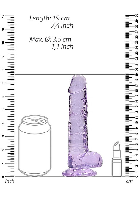 Фалоімітатор - Realrock Dildo 7" Purple Sex Aura Київ - фото 6