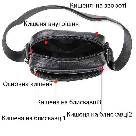 Сумка для документов для работы, Сумки-мессенджеры почтальонки, Мужска черная сумка MX-75 Львов