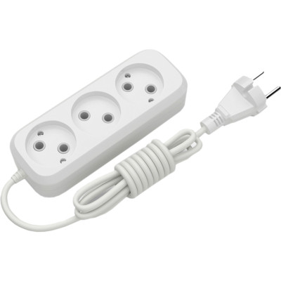 Сетевой удлинитель Electrum C-ES-1785 1.5m, 3 роз, white (C-ES-1785) Винница - изображение 1