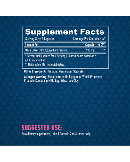 Екстракт маки перуанської Haya Labs Maca 500 mg 60 caps Луцьк - фото 2