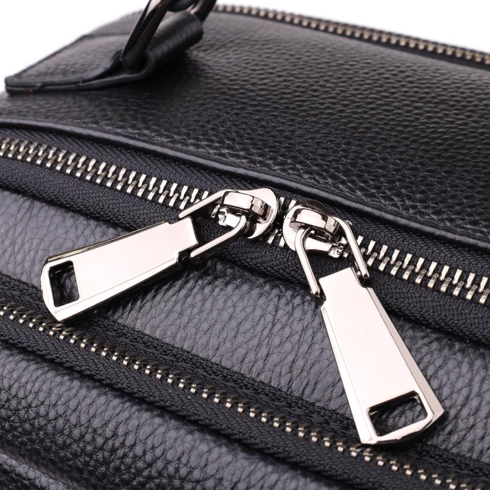 Багатофункціональний рюкзак для чоловіків з натуральної шкіри Vintage 23044 Чорний Київ - фото 8