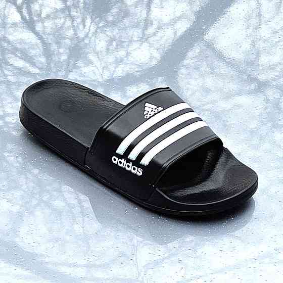 Шльопанці Adidas Чорні Сланці Тапочки Білі Адідас Жіночі (розміри: 36,37,38,39,40,41) Дніпро