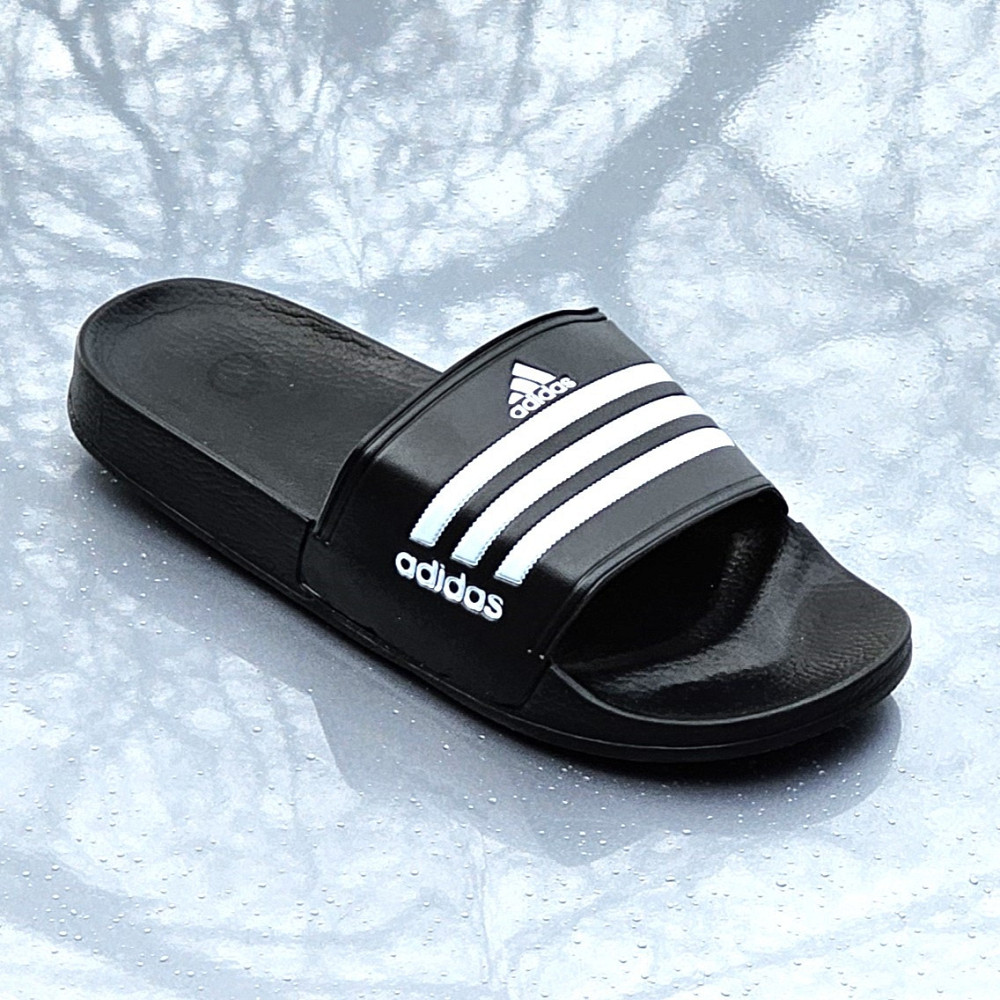Шльопанці Adidas Чорні Сланці Тапочки Білі Адідас Жіночі (розміри: 36,37,38,39,40,41) Дніпро - фото 3