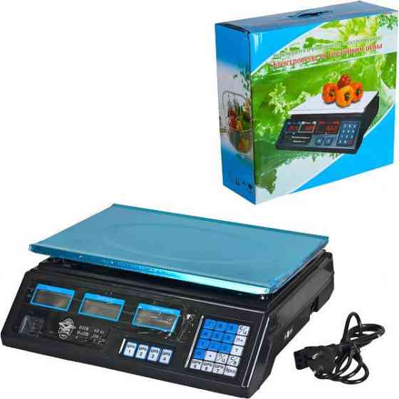 Весы электронные 55 кг с двойным дисплеем, нержавеющая платформа, съемная тара, аккумулятор. Одесса