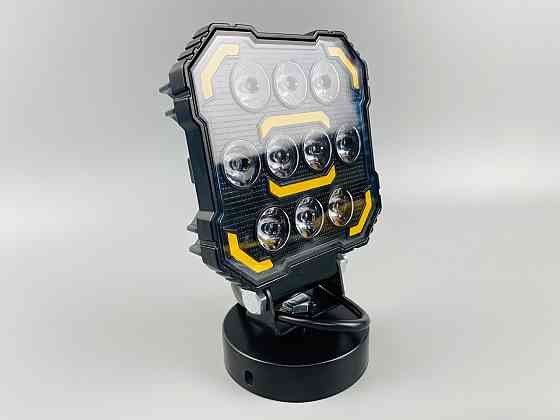 Фара LED квадратна, біле та жовте світло, 112 мм х 128 мм х 37 мм (ширина). 9-60V. Мукачево