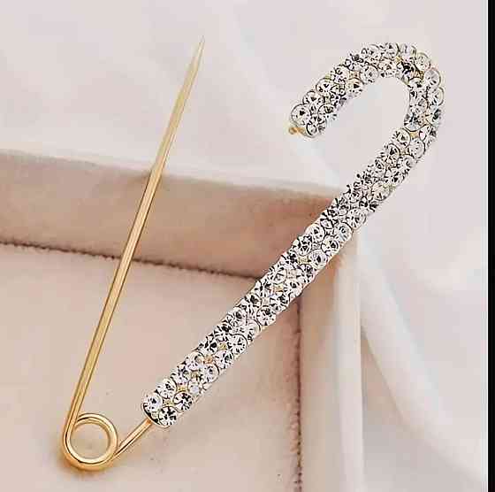 Брошка-шпилька зі стразами, декоративна, набір 2 шт Київ