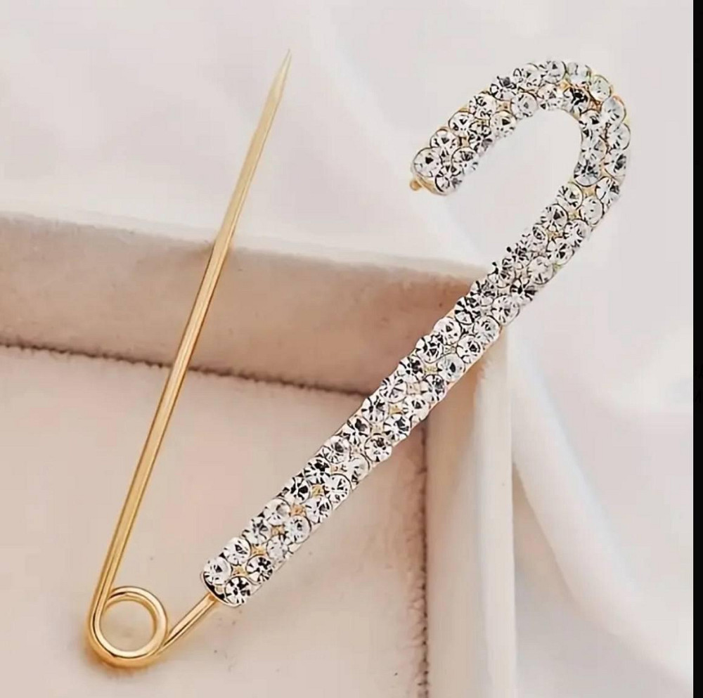 Брошка-шпилька зі стразами, декоративна, набір 2 шт Київ - фото 2