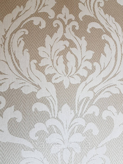 Текстильні шпалери на флізеліновій основі Cador Rasch Textil 086651 оливковий основа зигзаги вензелі бежевий Київ - фото 1
