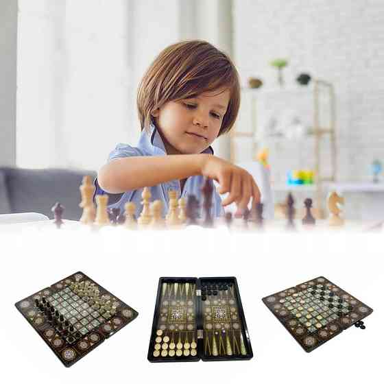 Набір настільних ігор "Шахи 3 в 1" Set3 NE-SP-SET-14 нарди, шашки, 40х40 см Вінниця