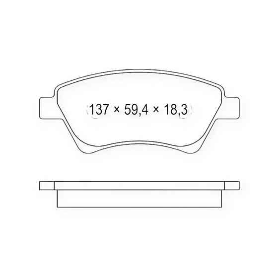 Колодки передні Рено Меган II 05-торм. сист гальмівні Мукачево