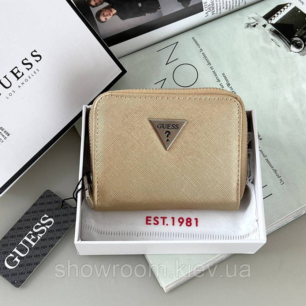 Жіночий маленький гаманець Guess (1211-1) gold Київ - фото 2