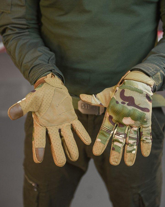 Тактичні рукавички iTouch мультикам із кісточками ВТ76587 Одесса - изображение 3