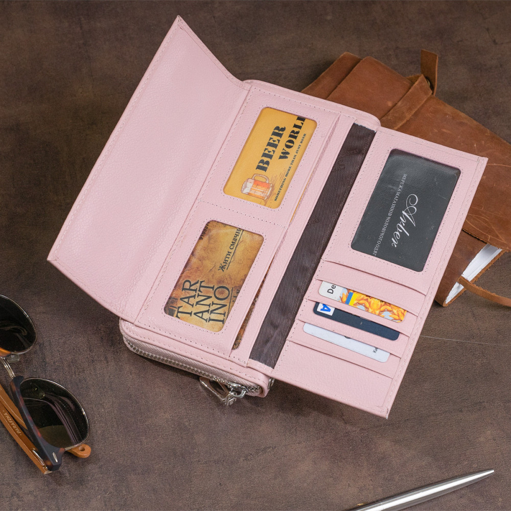 Гаманець пастельний жіночий ST Leather 19297 Рожевий Київ - фото 10