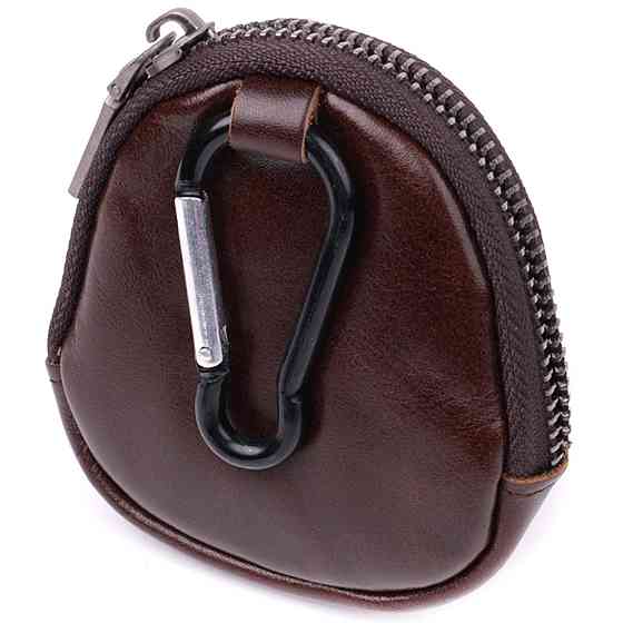 Небольшой кошелек для монет из натуральной кожи Vintage sale_15101 Коричневый Киев