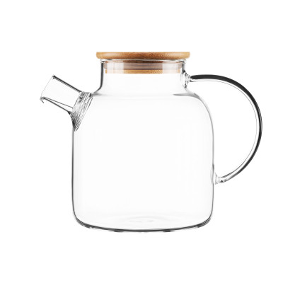 Заварник Ardesto Gemini боросилікатне скло бамбук прозорий 1500мл (AR3015GBM) Винница - изображение 1