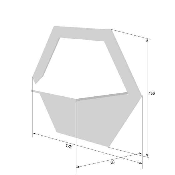 Набор полок EKOSTAR настенных 173х60х150 3 полки Киев