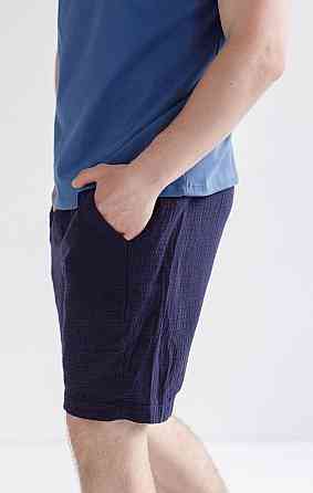 Мужские шорты муслиновые Темно-cиний S Харьков