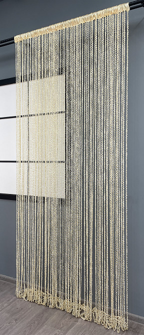 Штори-нитки спіраль з люрексом Молочний 300х300см 1 шт (61-059) Київ - фото 4