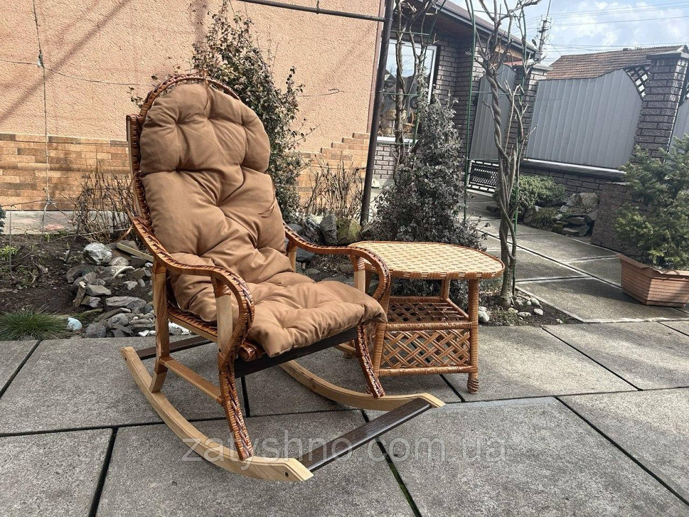 Кресло качалка со столом плетеные Киев - изображение 5