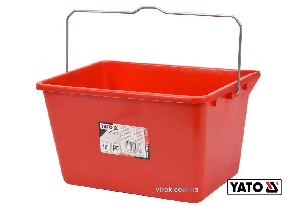 Відро для малярних робіт YATO : V= 12 л, з поділками літрів, пластикове [10/360] Одеса - фото 1
