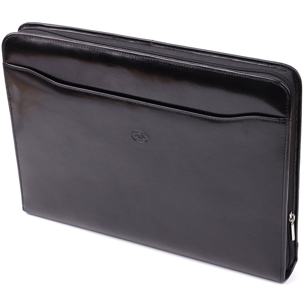 Оригинальная папка с блокнотом из гладкой натуральной кожи Tony Perotti 20850_1 (1278L nero) Черный Киев - изображение 10