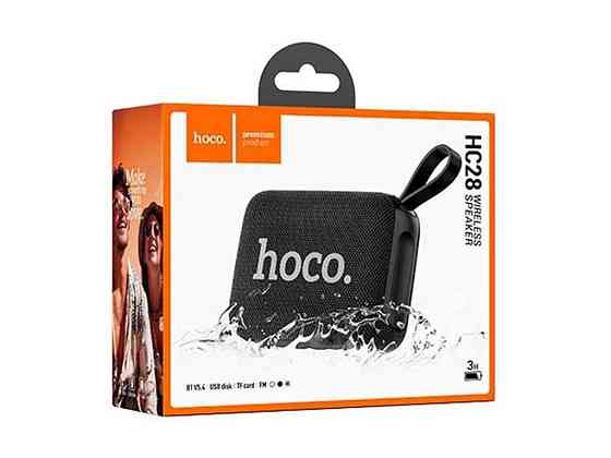 Портативная колонка HC28 18W/BT5.4/USB/TFcard/FM/TWS/1200mAh черная 12,5х9,5х5,4см ТМ Hoco Киев