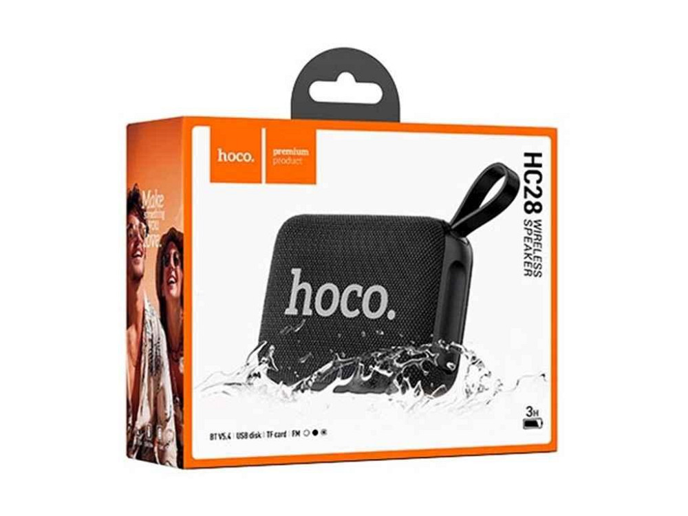 Портативная колонка HC28 18W/BT5.4/USB/TFcard/FM/TWS/1200mAh черная 12,5х9,5х5,4см ТМ Hoco Киев - изображение 1