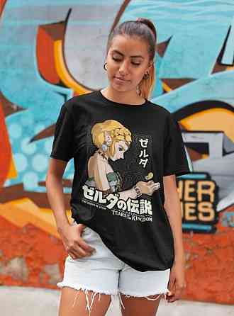 Футболка мужская аниме Легенд Зелда Линк То оверсайз (S/M/L) Черний AnimeJ0973 Днепр