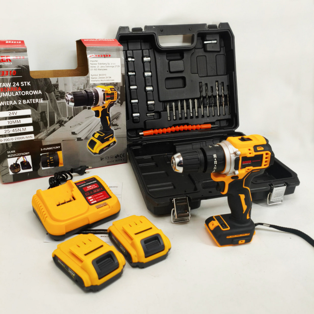 Профессиональная электрическая отвертка, Шуруповерт с битами и сверлами, Шуруповерт с кейсом DX-39 Львов - изображение 5