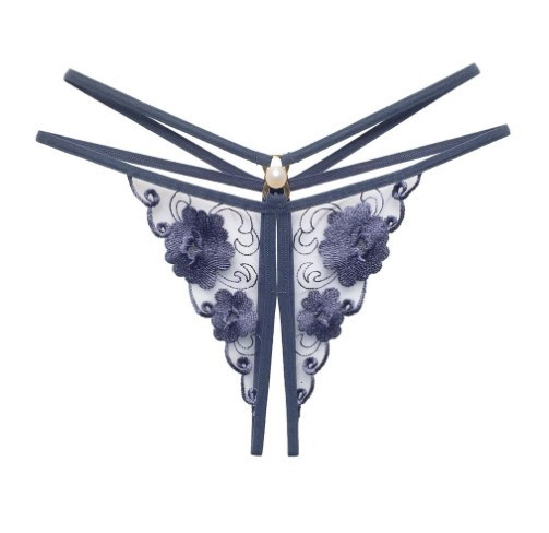 Стрінги з розрізом сині - розмір універсальний, резинка до 90см Київ - фото 3