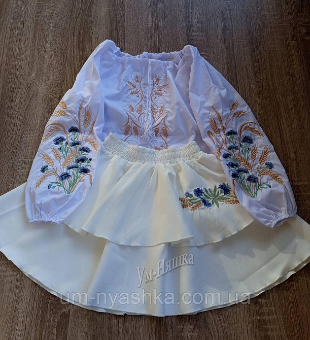 Детская вышиванка с васильками и колосками 104-146 Кривой Рог - изображение 7