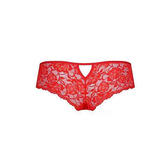 Трусики-бразиліана з квіткового мережива Passion RAJA THONG L/XL, red Sex Aura Київ
