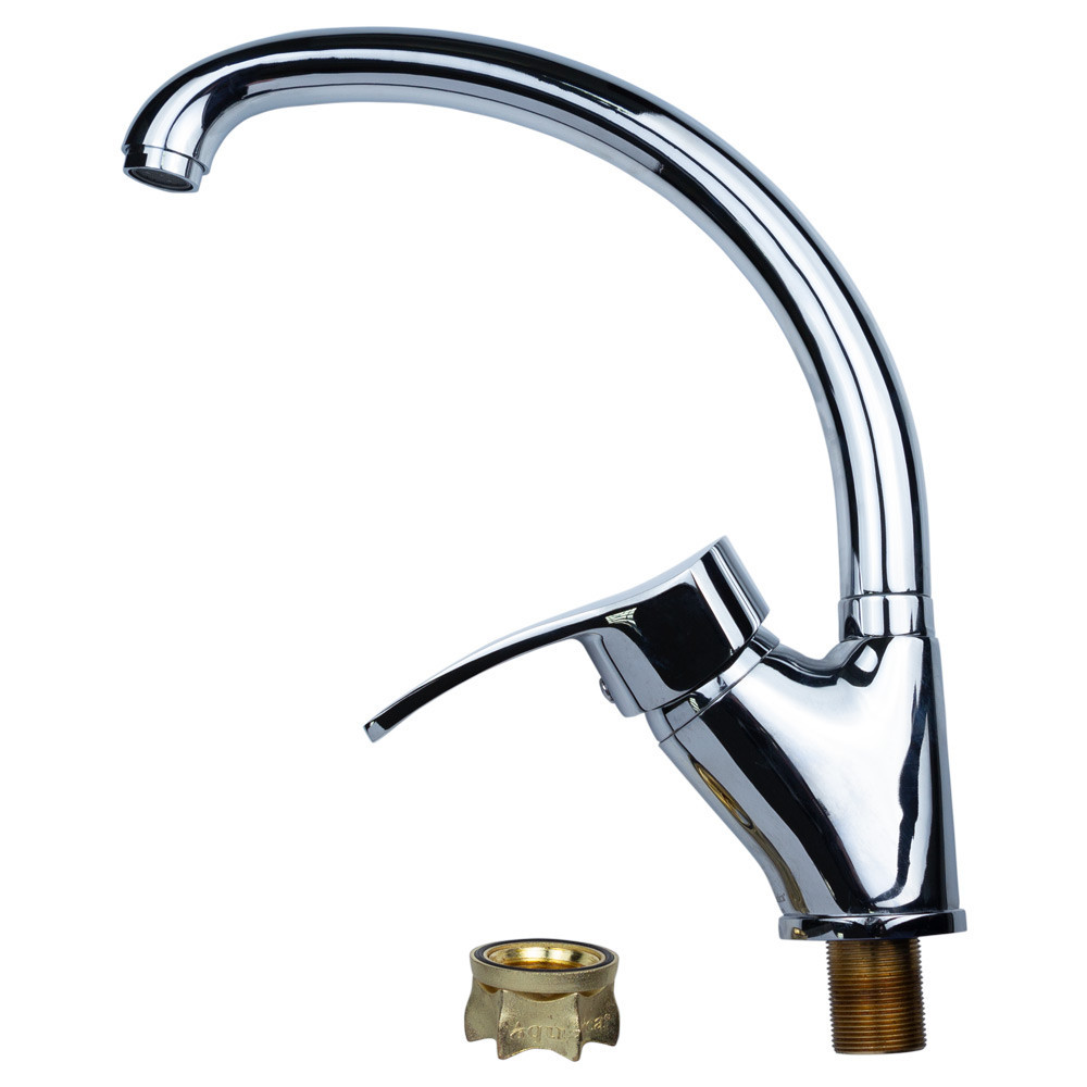 Смеситель ML Ø40 для кухни гусак ухо лат. шток на гайке AQUATICA ML-4B441C (9746100) Киев - изображение 3