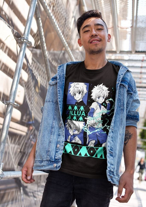 Футболка аниме Киллуа Гон Хисока Хунтер оверсайз (S/M/L) Черний AnimeJ1132 Днепр - изображение 3