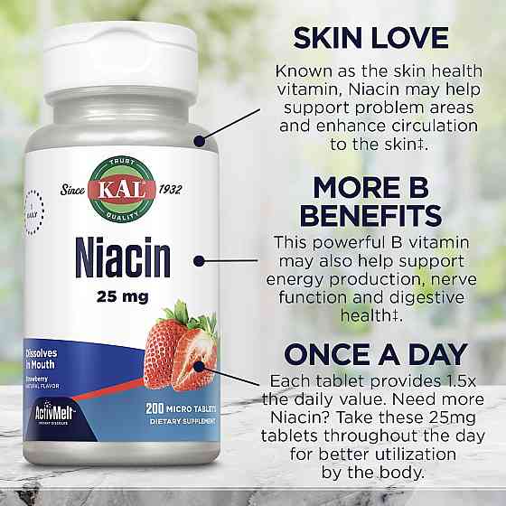 Niacin 25 mg 200 Micro Tablets (Strawberry) Луцк